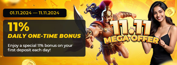 Start your journey in Titans Mega slots with a special welcome bonus, featuring a powerful Roman warrior clad in shimmering gold armor.
