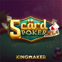 Go all-in with Kingmaker's 5 Card Poker, a classic table experience played on a professional green felt surface.