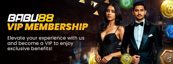 Step into a world of luxury with our VIP Membership, offering an elite casino experience represented by an elegant lady in a sophisticated black gown.