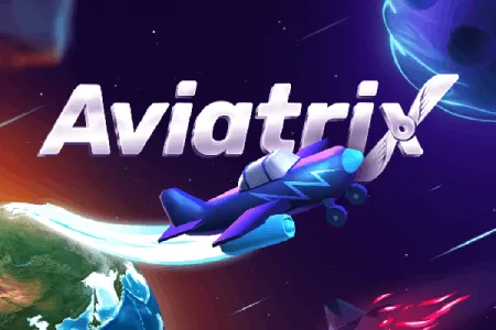 Aviatrix delivers a high-altitude thrill as a blue fighter jet navigates the void of space above the Earth.