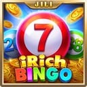 Get lucky with iRich Bingo by JILI, featuring vibrant bingo balls and the iconic number seven.